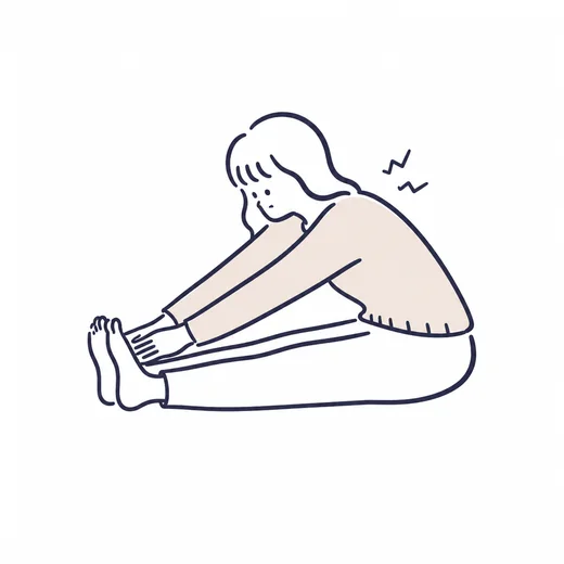 身体が硬いイラスト