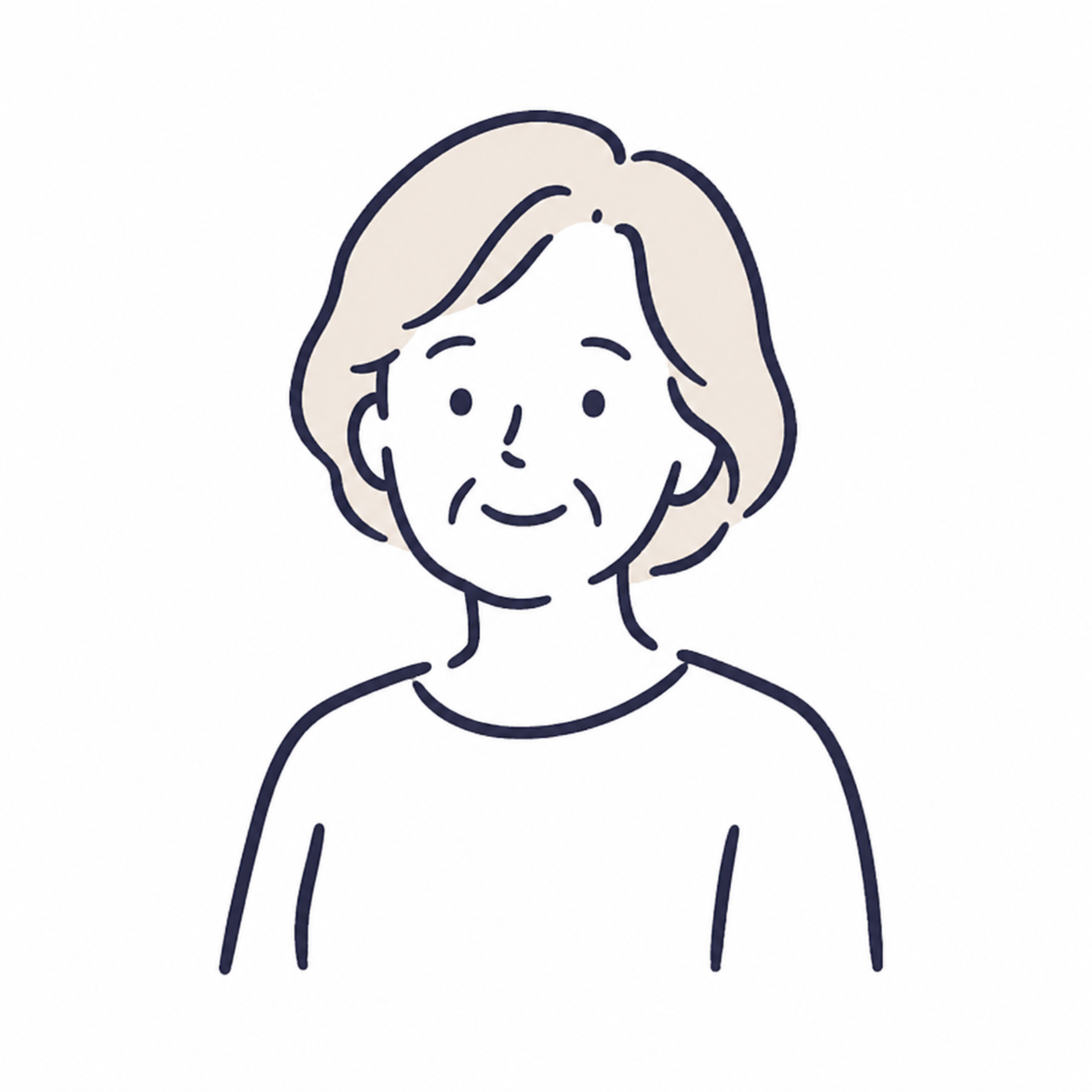 60代女性のイラスト